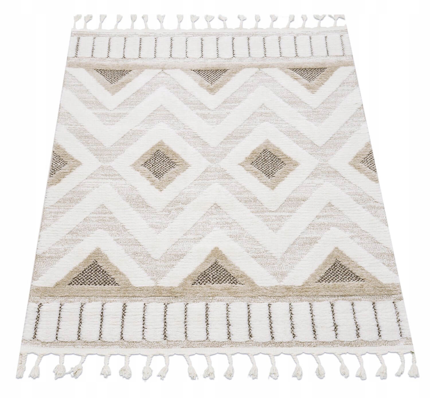 Veľký Koberec Shaggy Boho Do Obývačky Spálne Mäkký Vlas So Strapcami 150X210