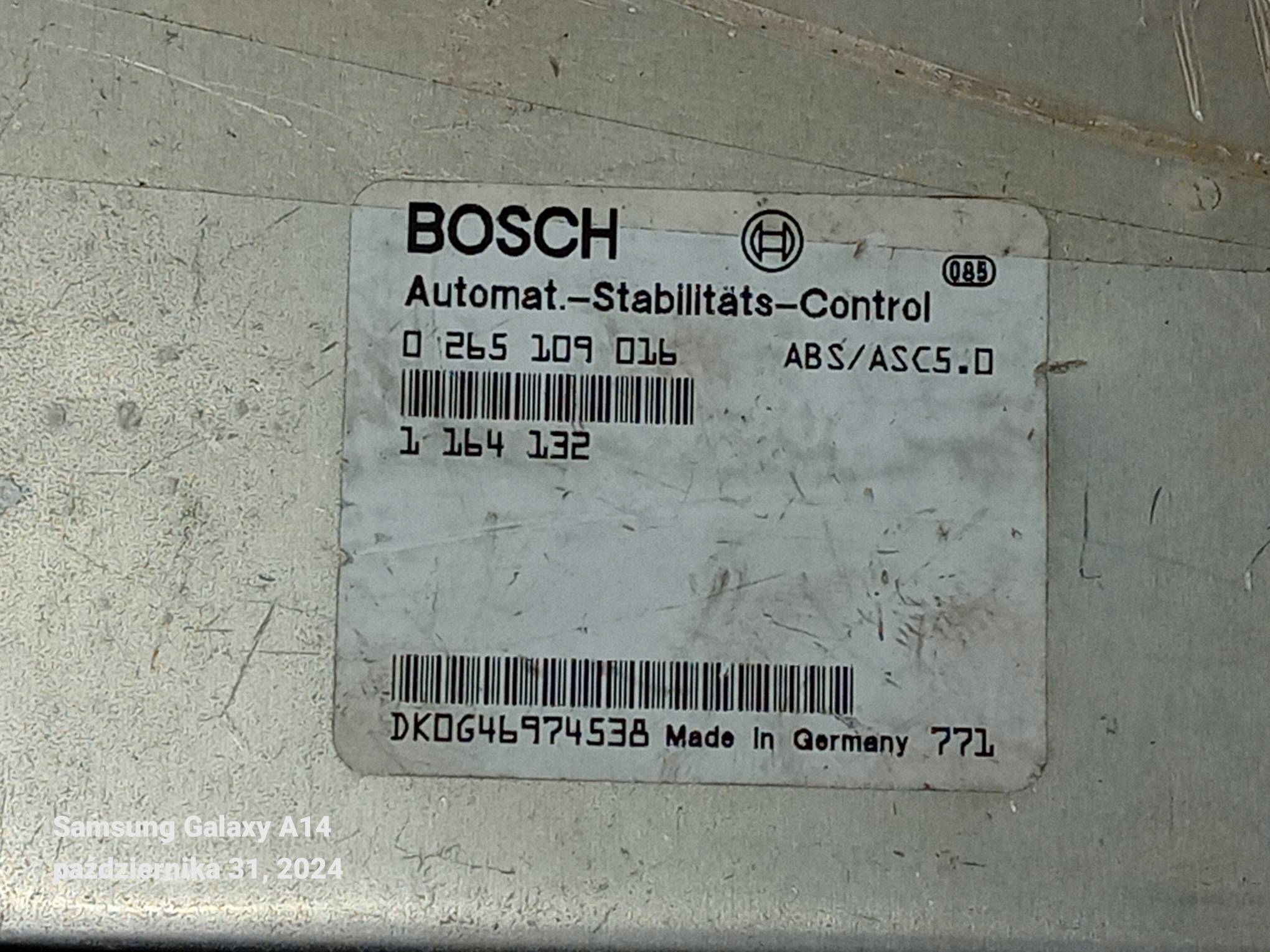 Computer 0265109016 2.5 D BMW E39