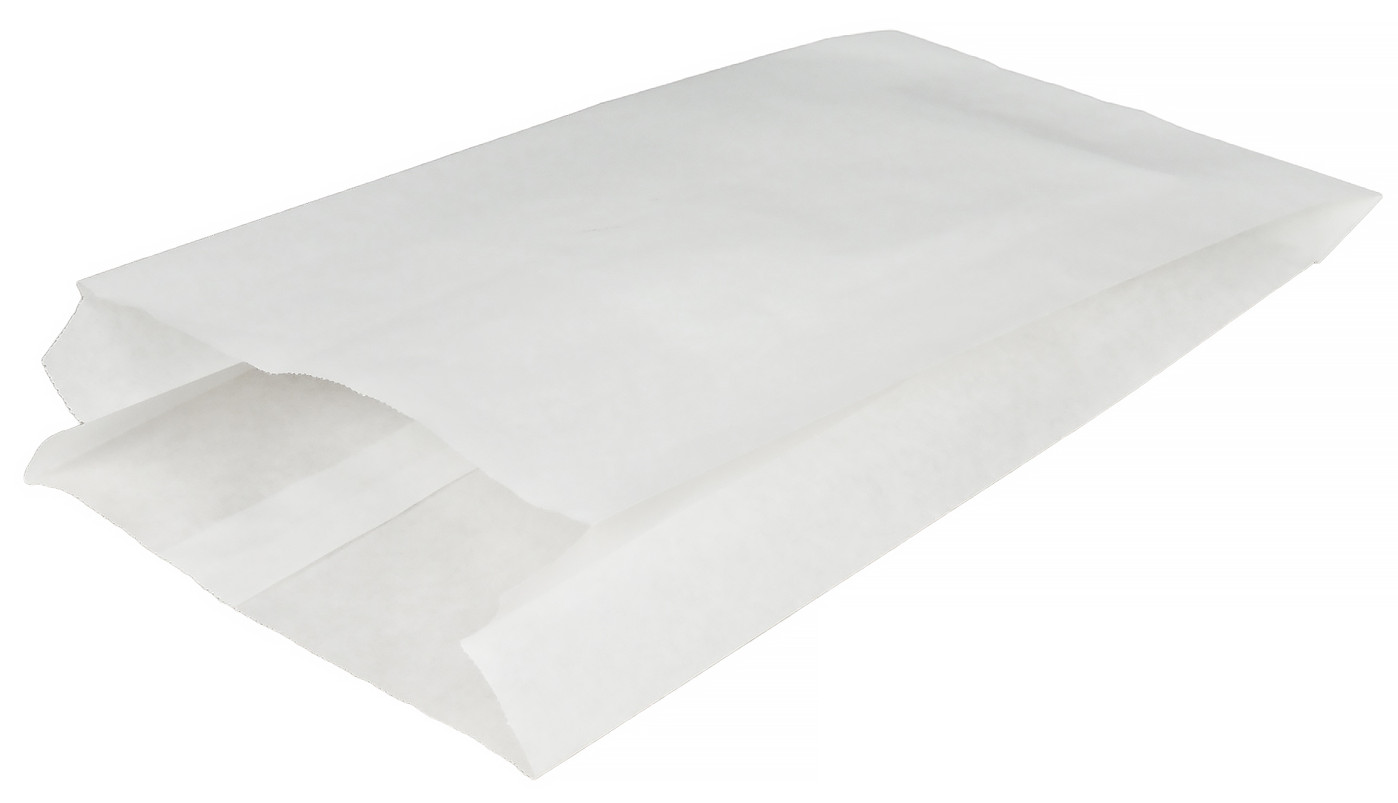 

Torebka papierowa biała fałdowa 39x20x9 250szt