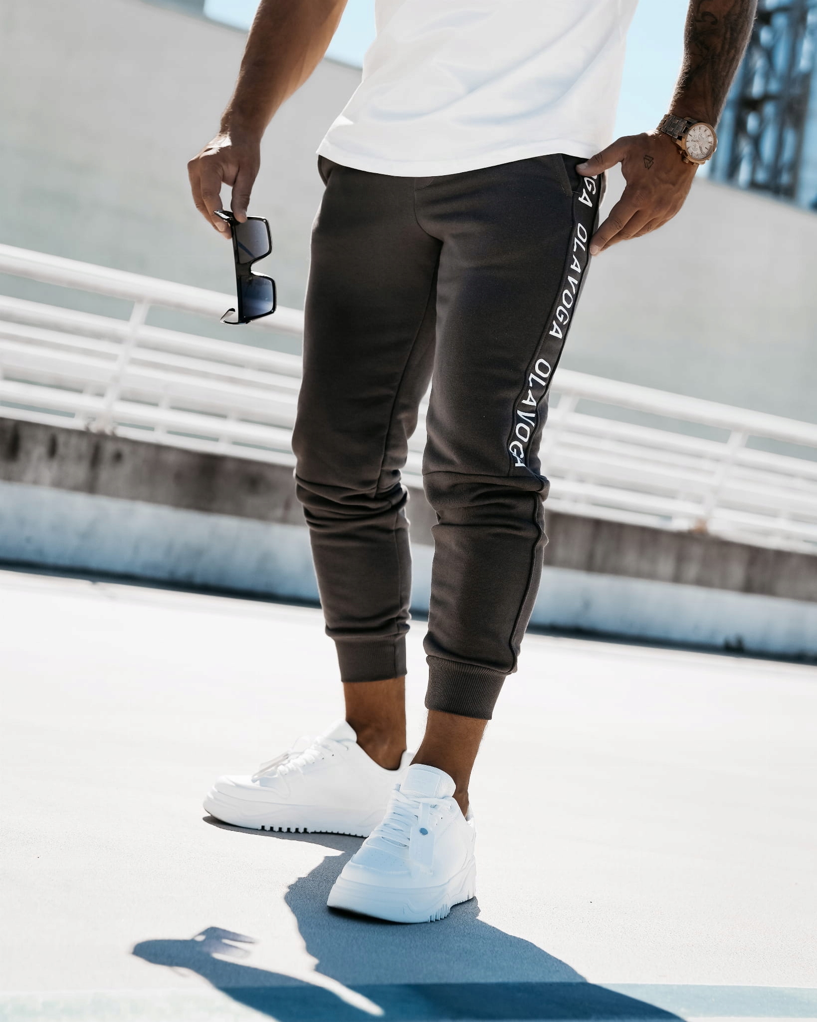 Spodnie męskie OLAVOGA REVERS grafit - L Rozmiar L