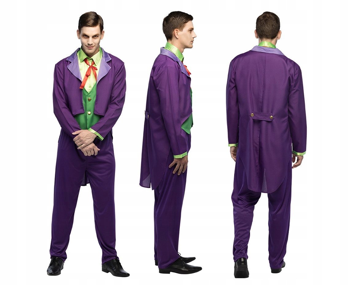 Halloweenský kostým, Kostým , strašidelný klaun, Joker, velikost M/L