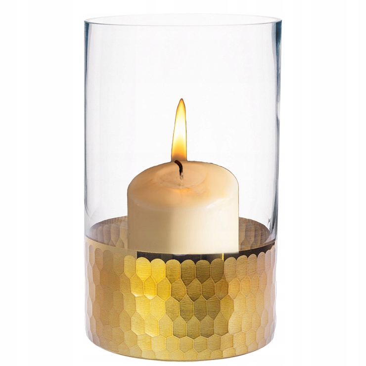 WAZON NA KWIATY SZKLANY ŚWIECZNIK GLAMOUR 20CM Marka Altom Design