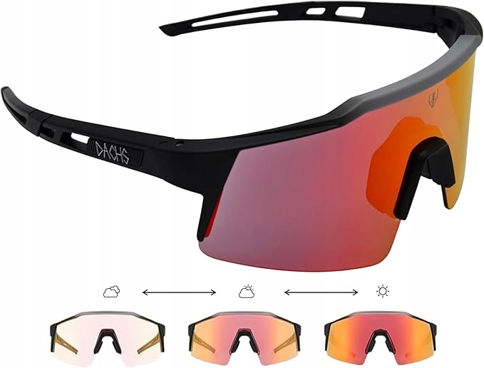 Dachs Fotochromatické brýle UV400 TR90 Unisex na kolo Červené/Modré