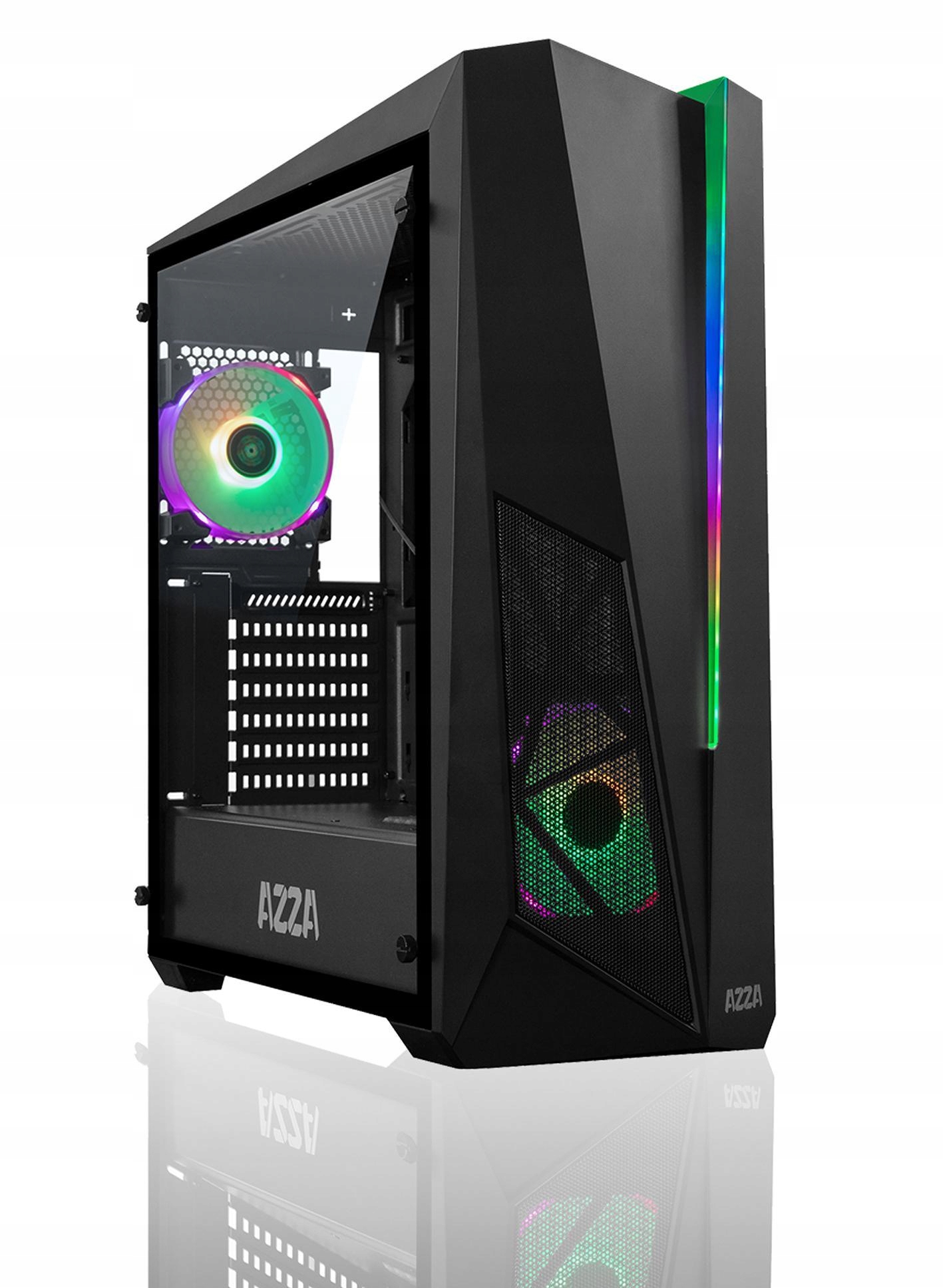Skrinka Azza Thor 320DH Rgb Midi Tower čierna