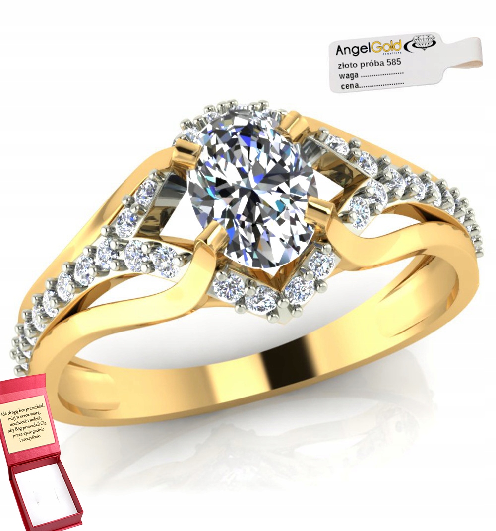 Okázalý Prstýnek Ze Zlata Ryzosti 585