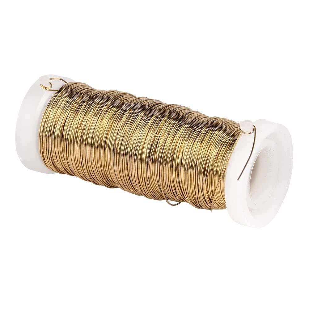 Ozdobný Kovový Drát 0,30 MM 50 M Zlatý, Chromovaný Pro Šperky