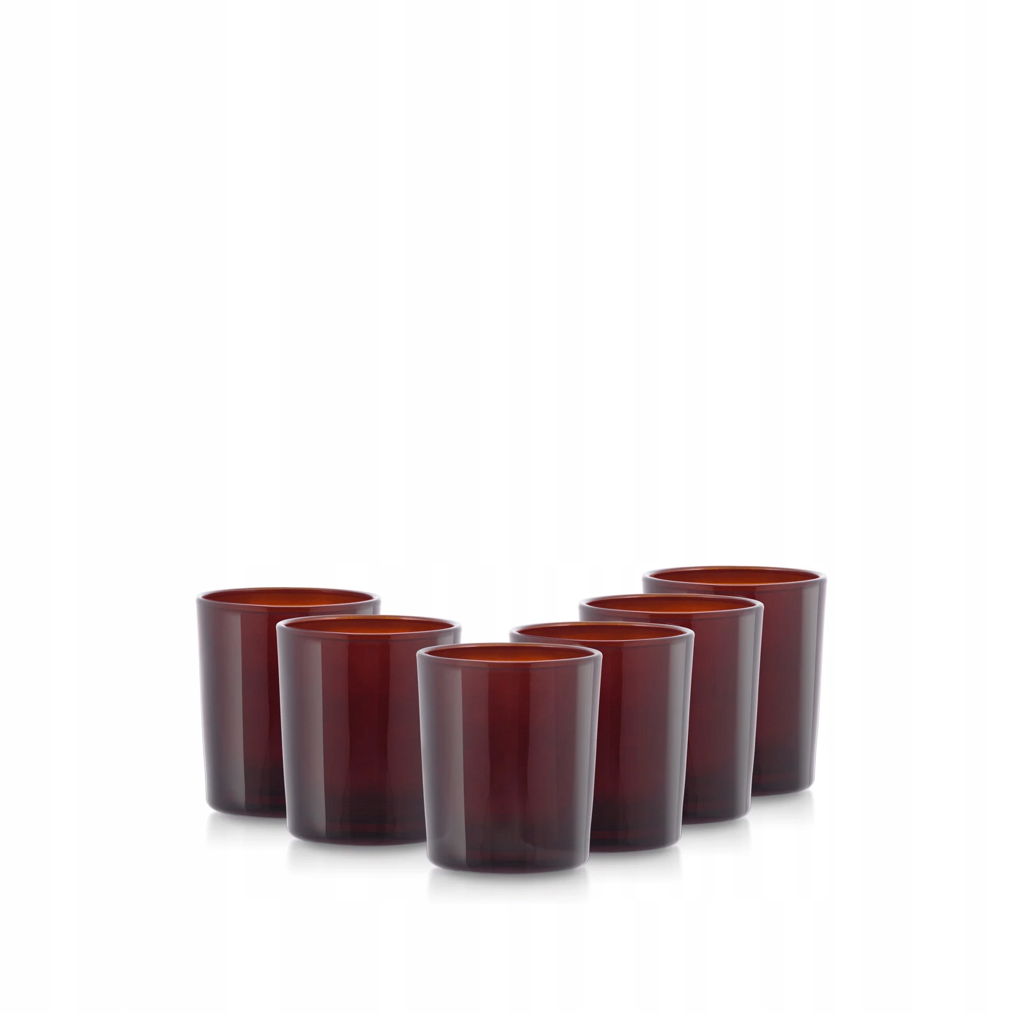 Pojemnik szklany do świec 70440 brąz transparent 90 ml zestaw 100 szt.