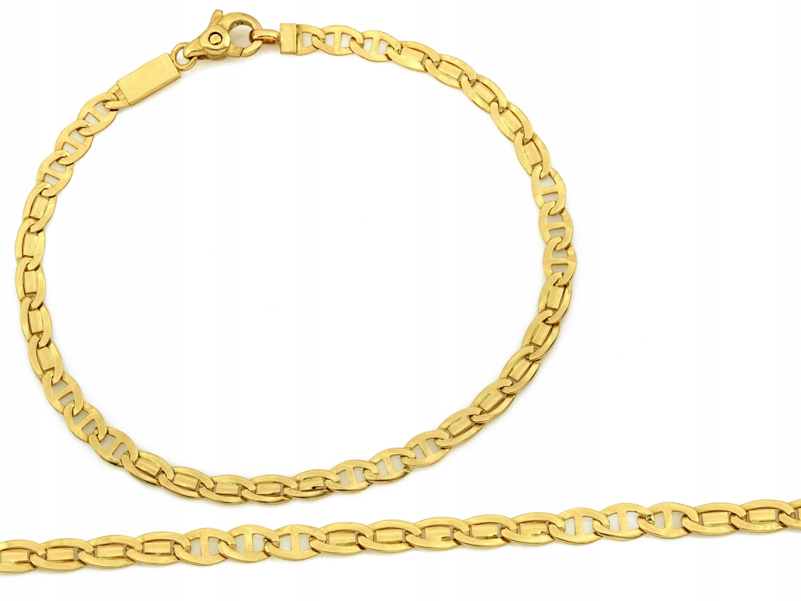 Zlatý náramek originální 585 Články r19 jako dárek 4.24 g bez kamene