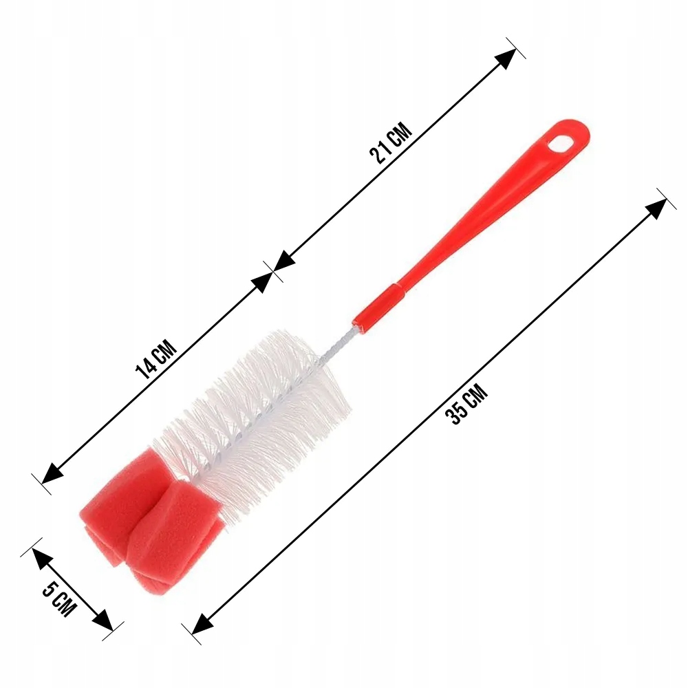 SZCZOTKA DO MYCIA BUTELEK SŁOIKÓW MYJKA Z GĄBKĄ 958 Marka bez marki
