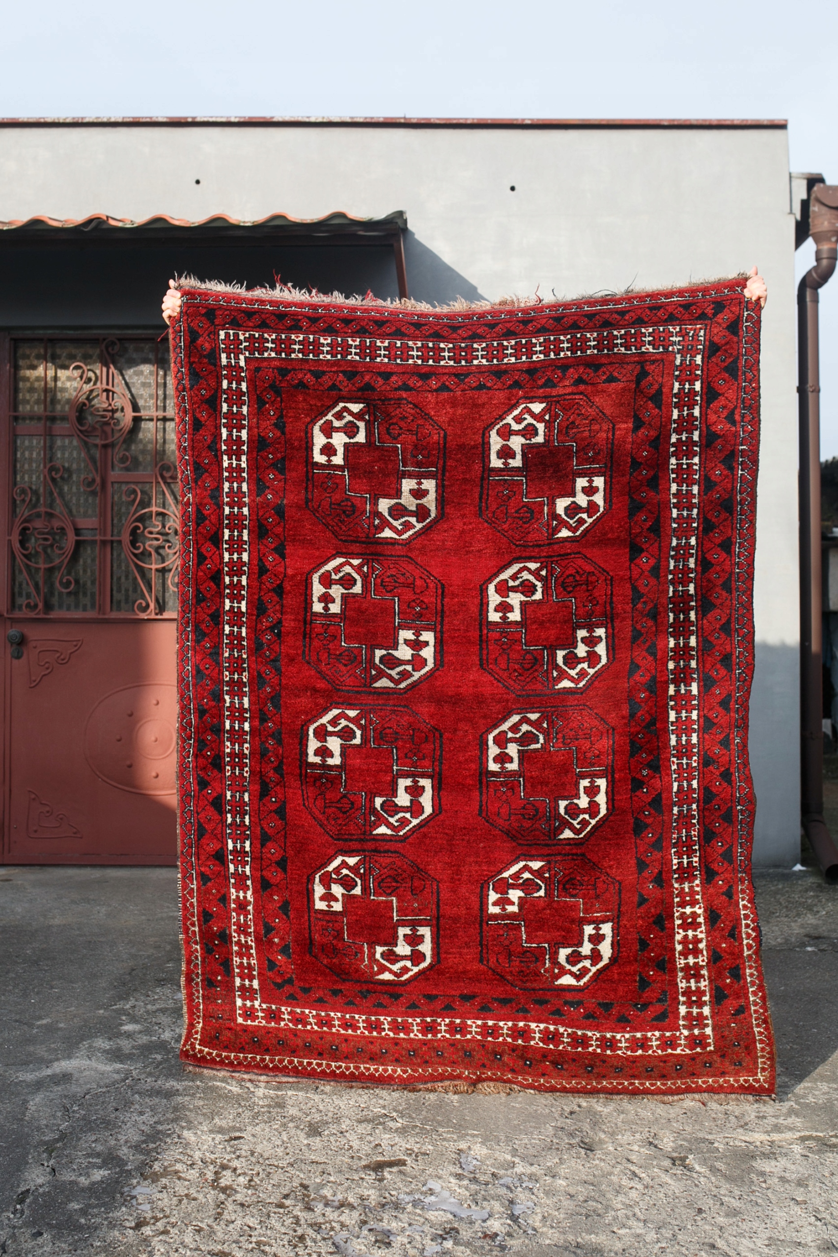 ręcznie tkany afgański dywan vintage