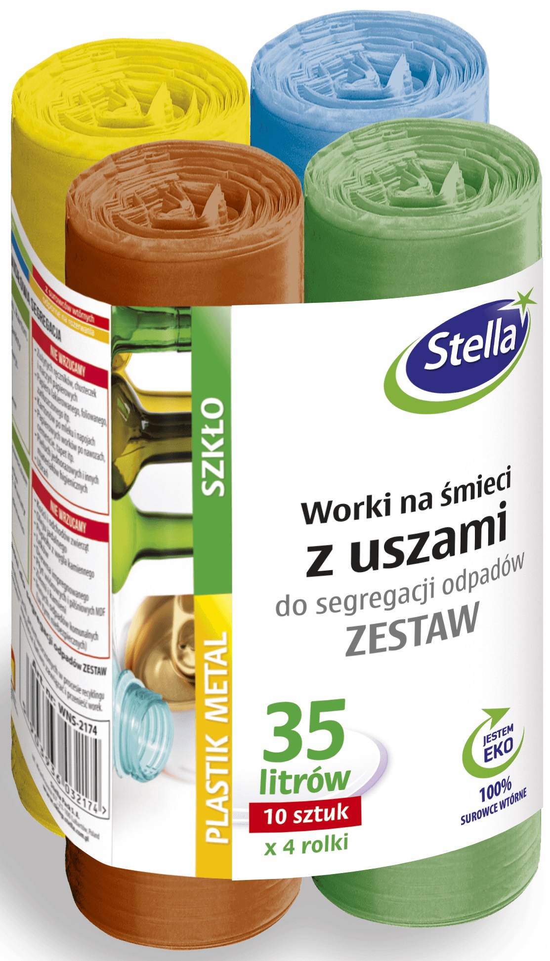 

Worki Na Śmieci Do Segregacji Zestaw 4x10szt 35L