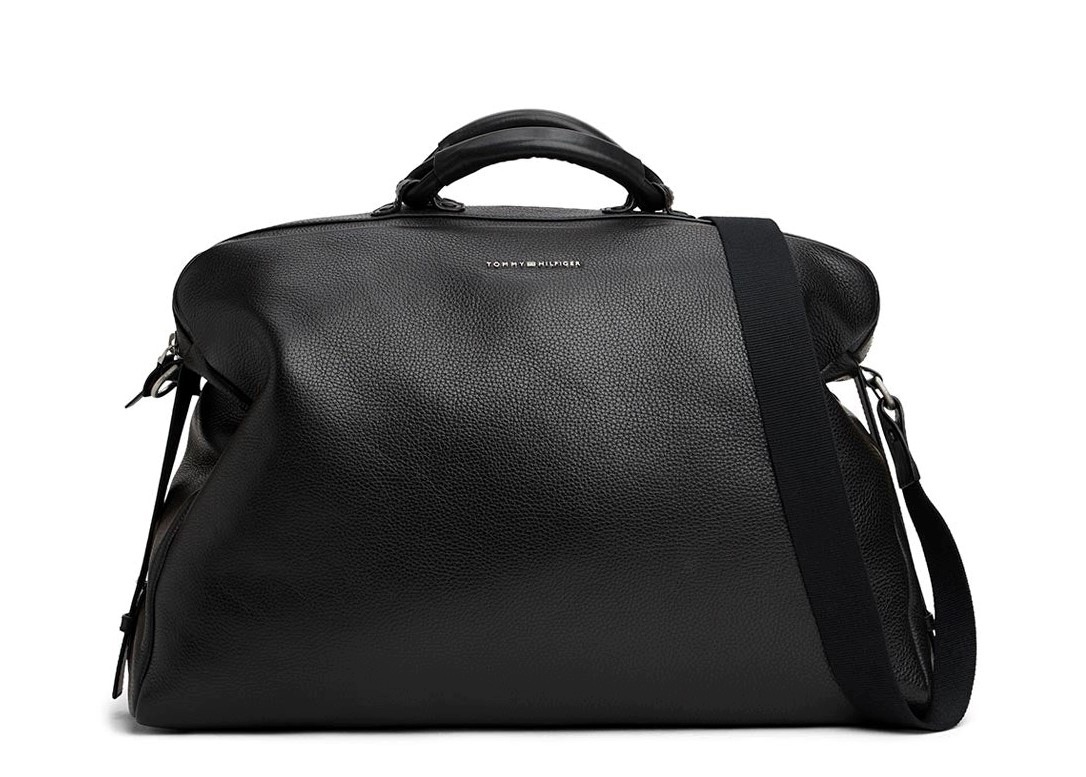 Tommy Hilfiger Cestovní Taška Z Přírodní Kůže Leather Duffle AM0AM13652 Bds