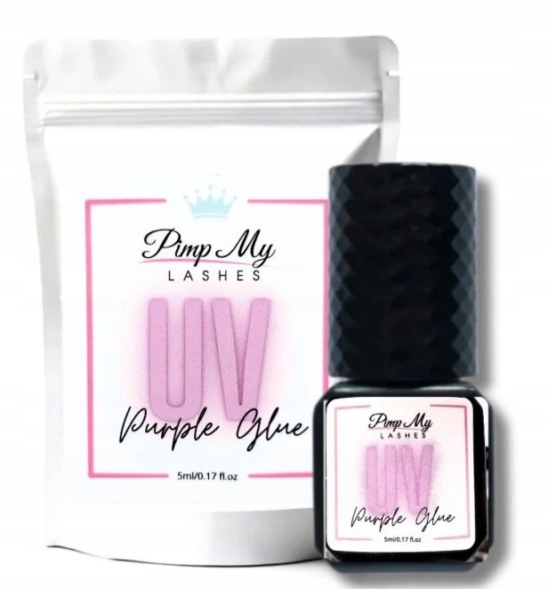 Klej do przedłużania rzęs Uv Purple/transparentny 5 ml Pimp My Lashes