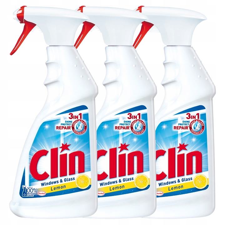 

Clin Lemon Płyn do Powierzchni Szklanych 3x500ml