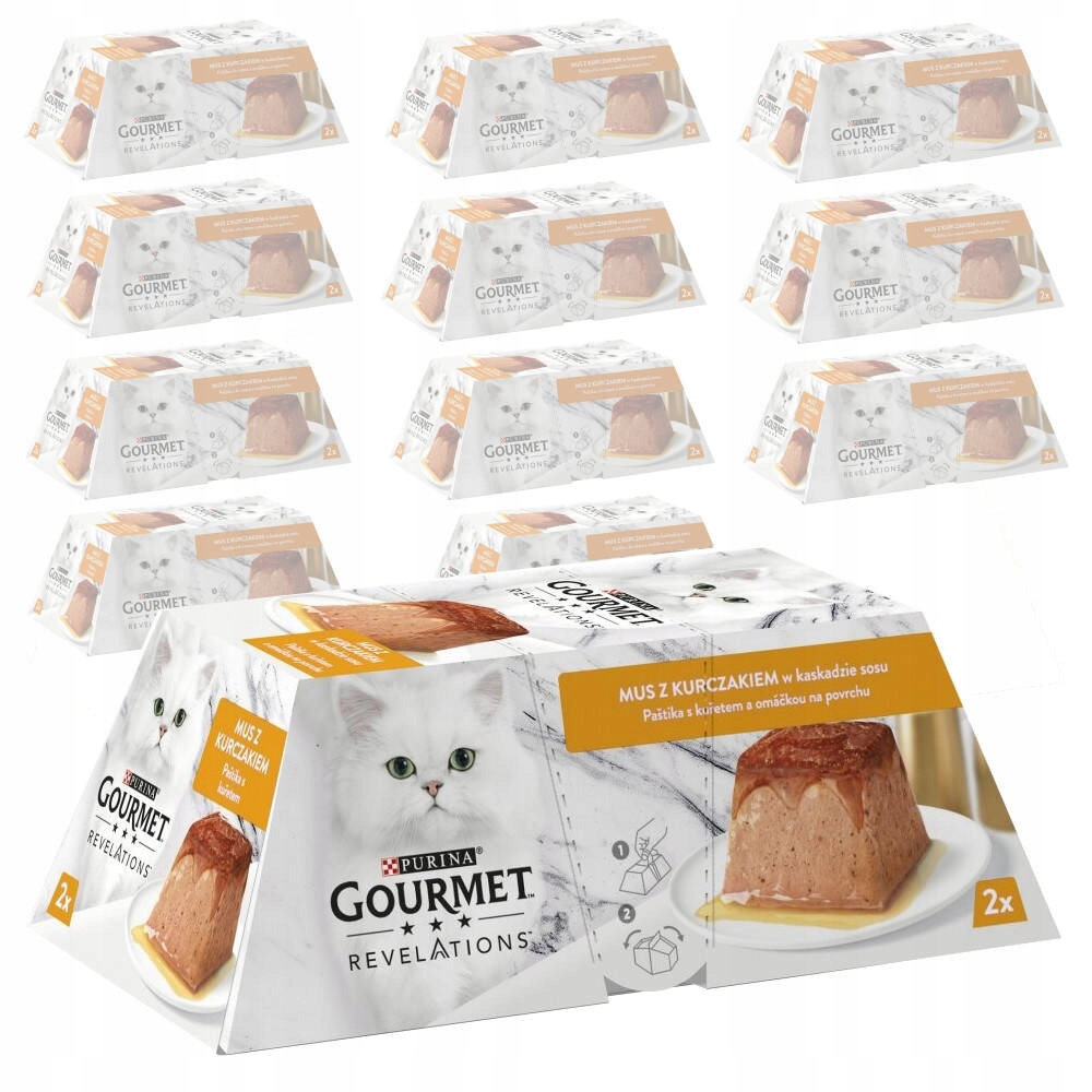 Purina Gourmet Revelations Pěna s kuřecím masem 24x57g Krmivo Pro Kočky v omáčce