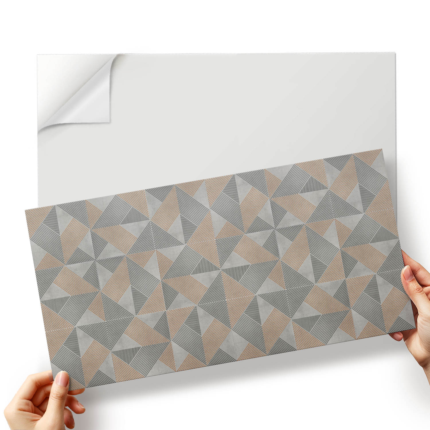 Sada samolepících Pvc dlaždic Vzor trojúhelníkových tvarů 10x40x20 cm