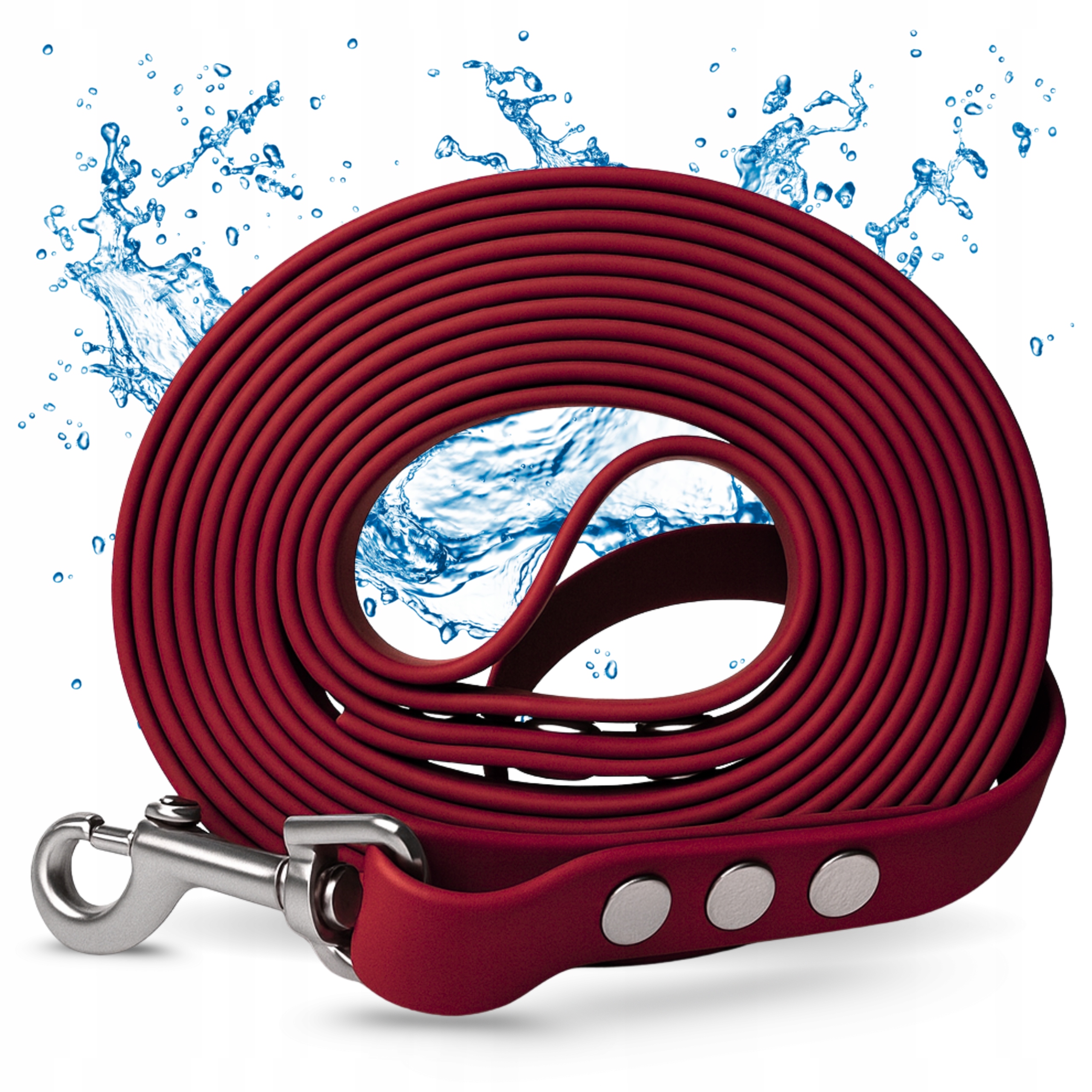 Vodítko pro malého velkého psa 15 m Vodotěsné Silné Dlouhé Krátké Červené