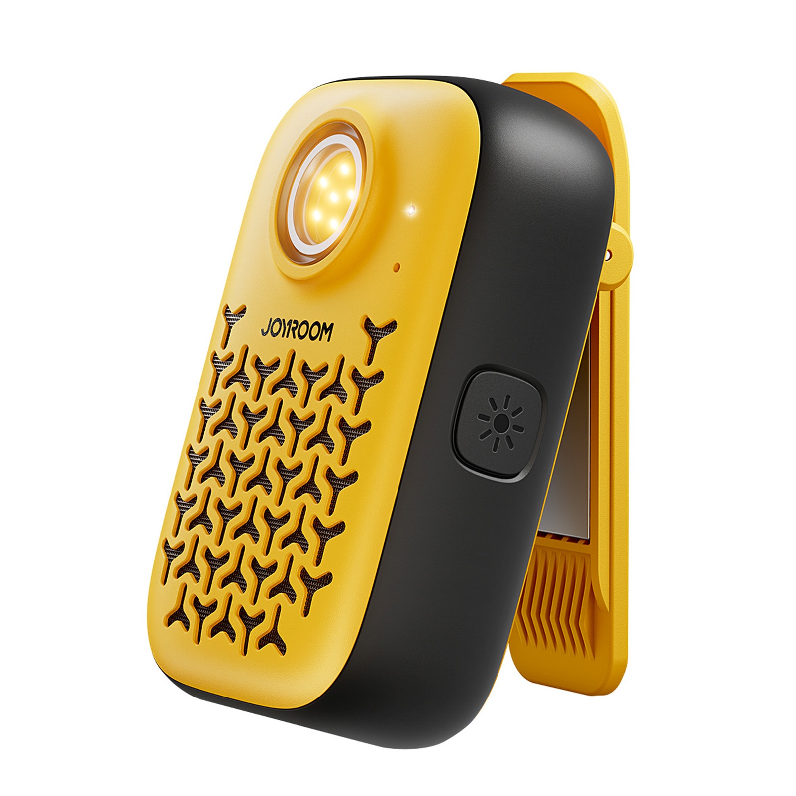Přenosný reproduktor s magnetickou svítilnou a klipem Bluetooth IP67 žlutý