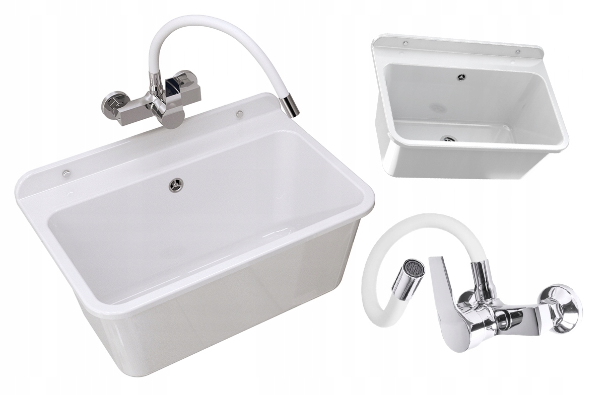 Ekonomický Dřezová Komora Large Baterie Flex Sada bílá