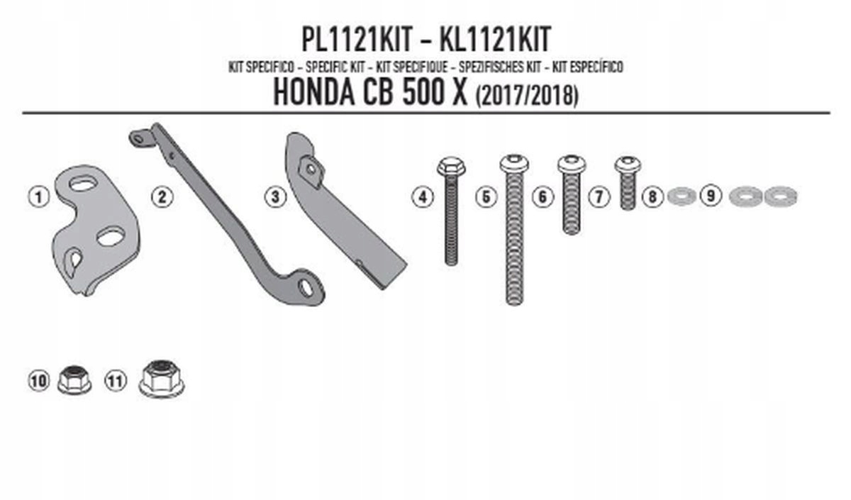 Kappa Adaptér Pre Montáž Bočného Roštu KL1121, KLX1121 Honda Cb 500
