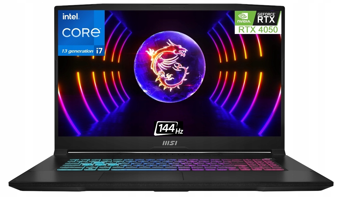 Laptop Msi Katana 17 B13VEK 17,3 Fhd 144Hz i7-13620H 64GB SSD2TB RTX4050