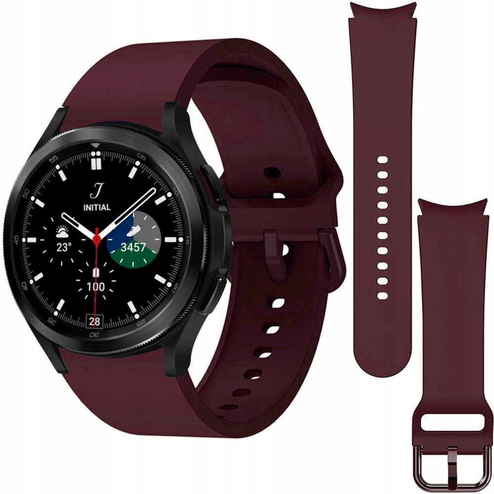 

Pasek Silikonowy do Galaxy Watch 4 Classic, Bordo