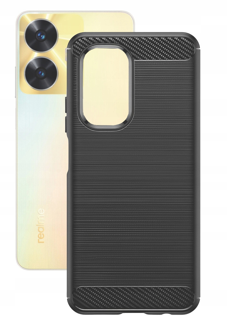 

Etui Carbon Lux Pokrowiec do Realme C55 czarne