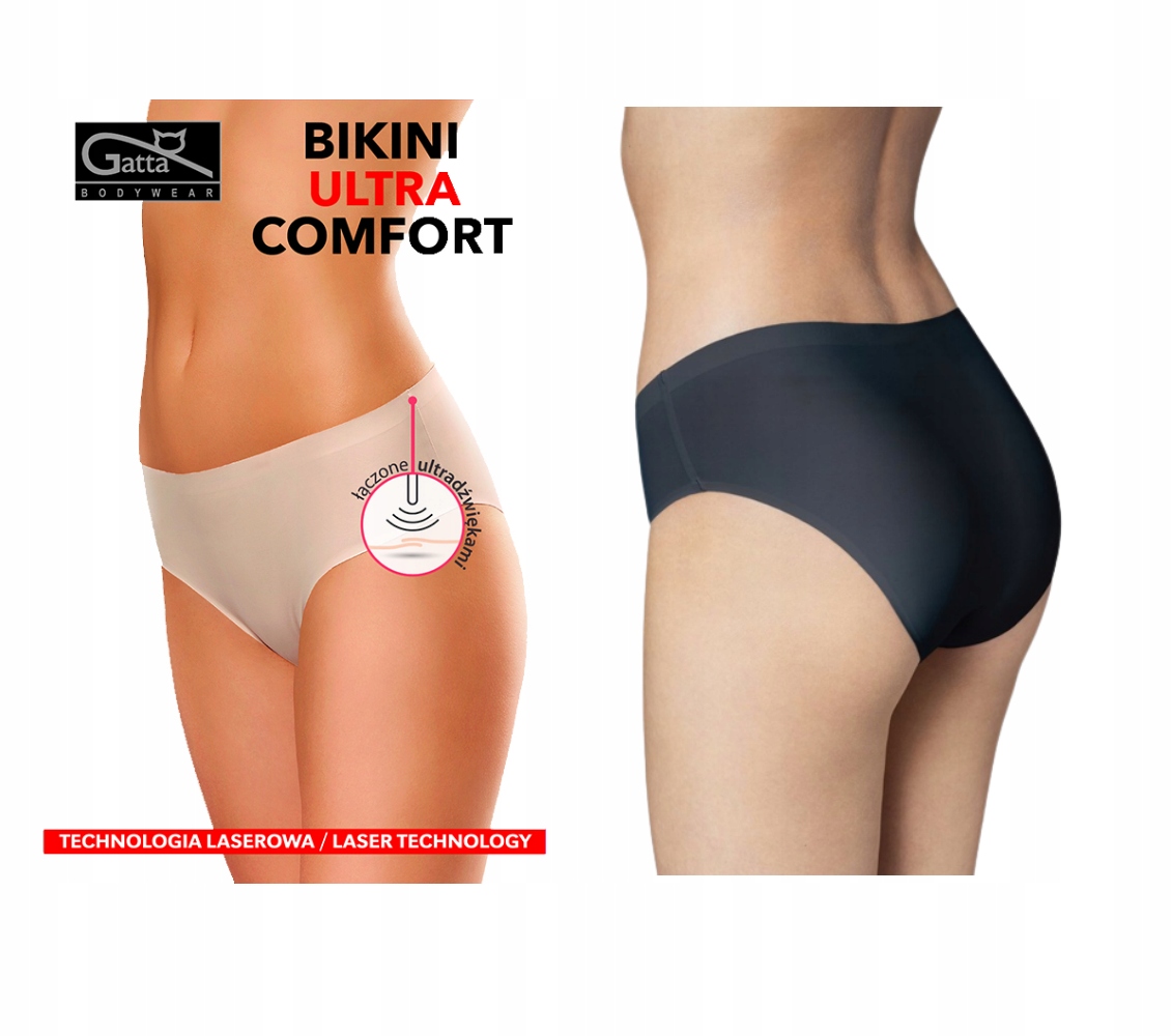 

Figi Gatta Bikini Comfort laserowo cięte S czarne