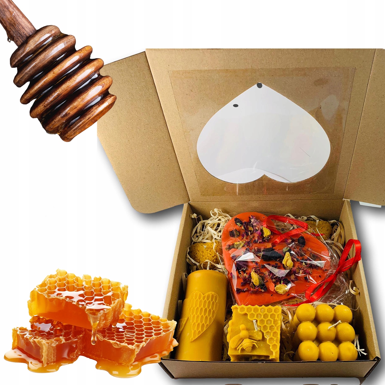 Sada svíček s vánoční vůní a vonnou cedulkou dárek, vosk včelí