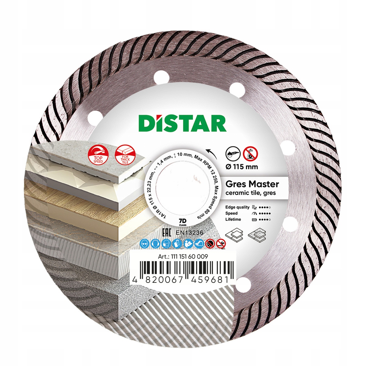 Diamantový Kotouč Distar Gres Master 115 mm