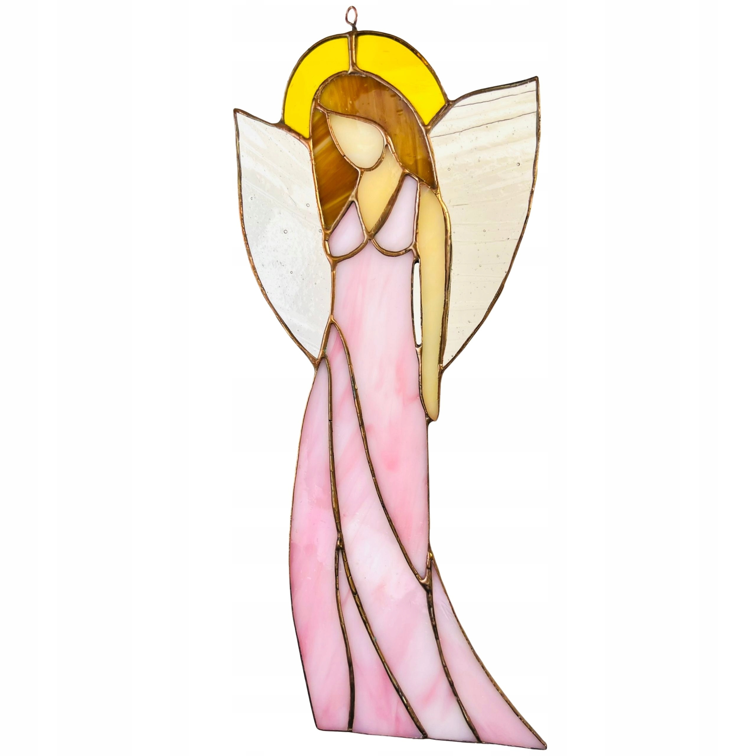 Anděl vitráže Umělecká ozdoba Anděl ze skla Umění vitráže handmade