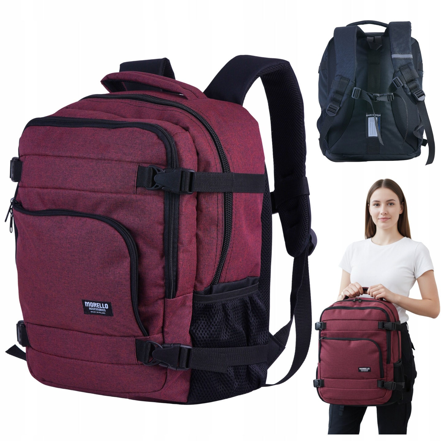 Plecak Top Premium K1 do samolotu 40x30x20 Wizzair Ryanair nowy wymiar