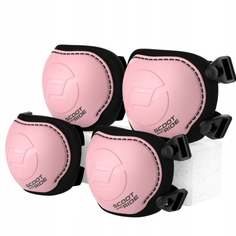 Scootandride Zestaw Ochraniaczy dla dzieci ochrona łokci i kolan Xxs Rose