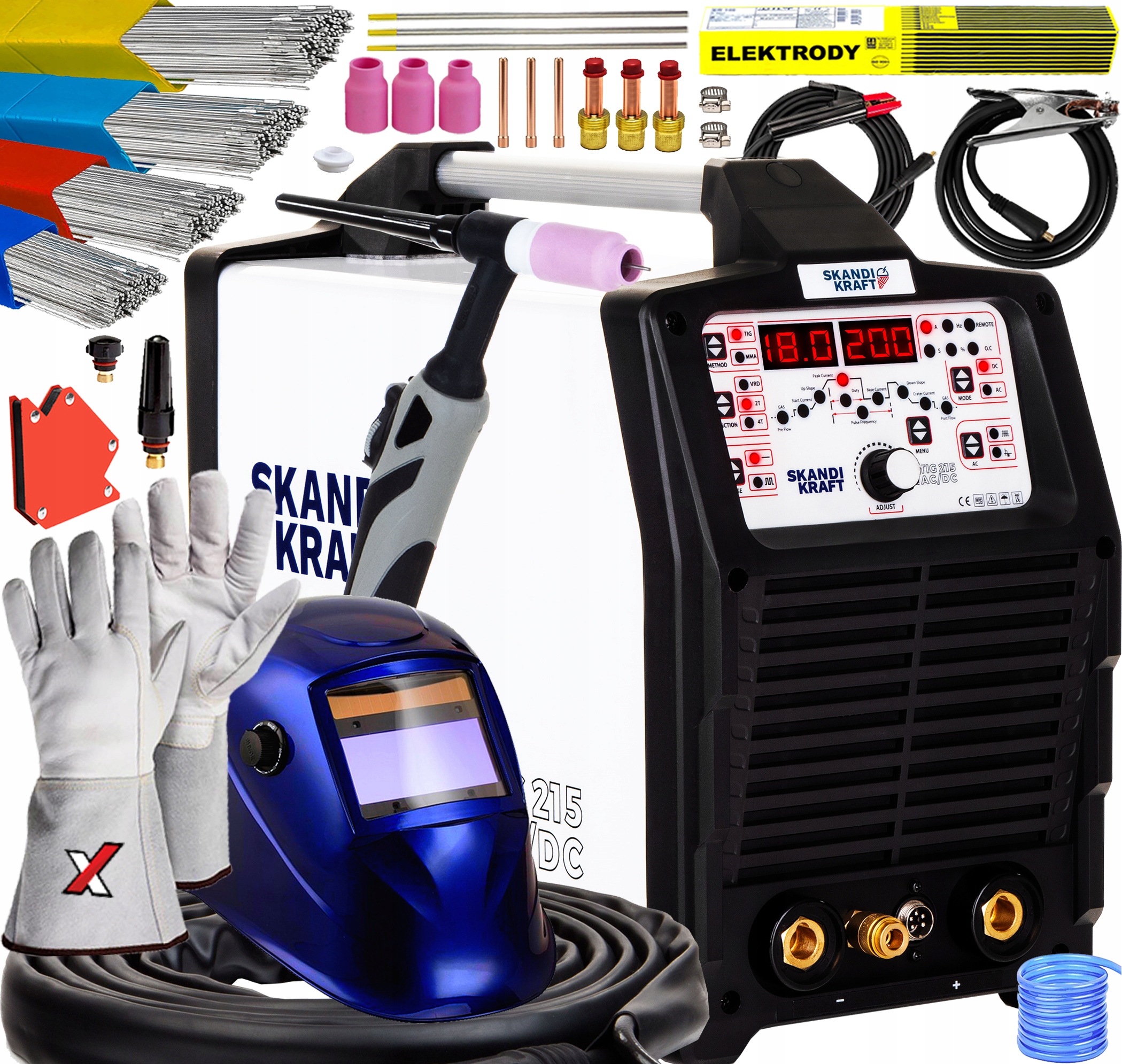 Invertorová Svářečka Skandi Kraft Tig 215 Ac/dc Mma 230V 200A Puls