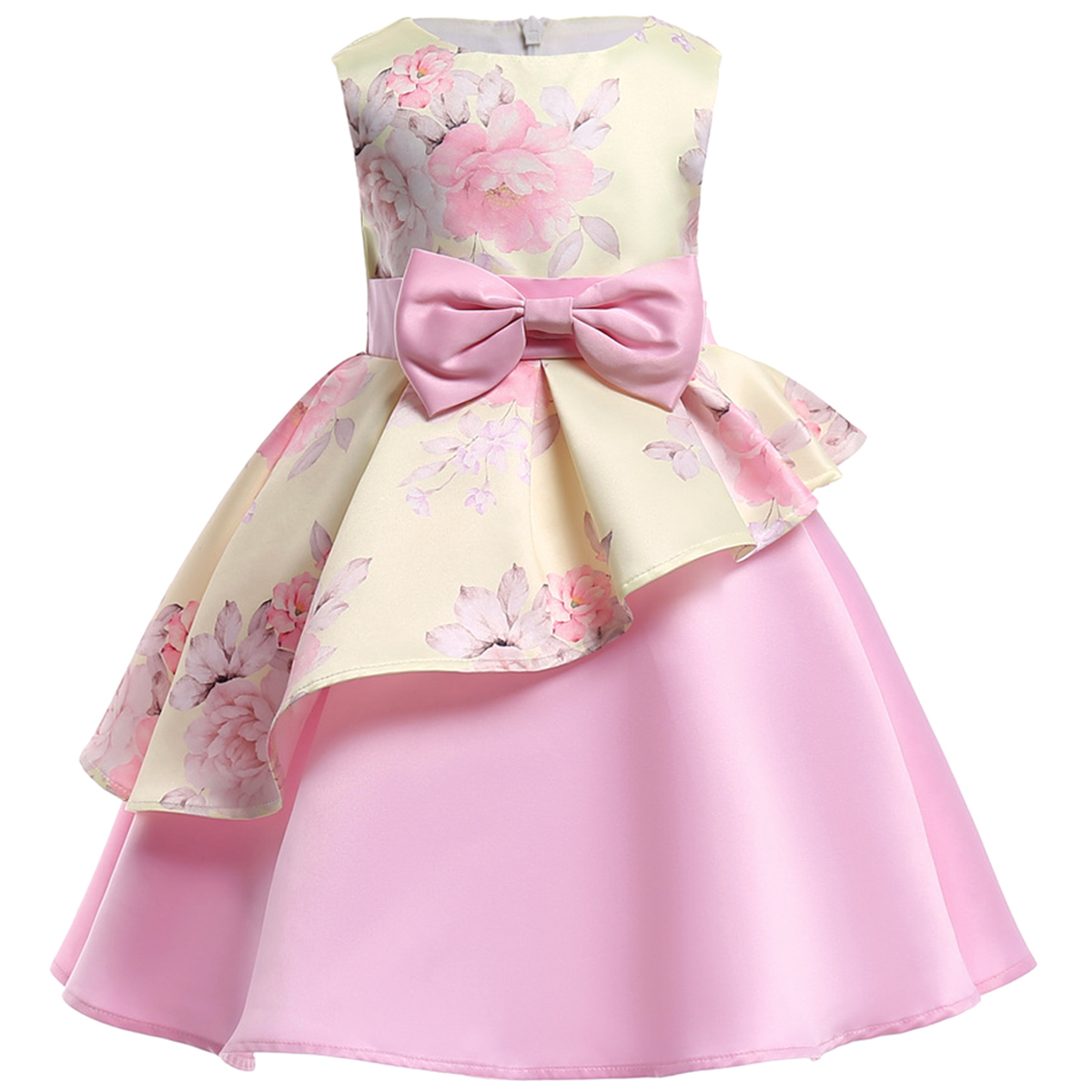 

Sukienka elegancka wizytowa róże baskinka r. 134