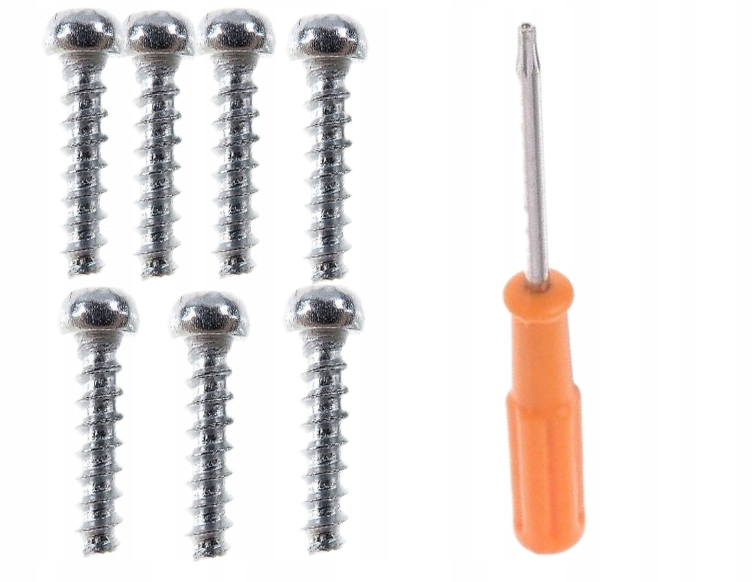 7X SREBRNA ŚRUBKA + WKRĘTAK TORX T8 PADA XBOX 360