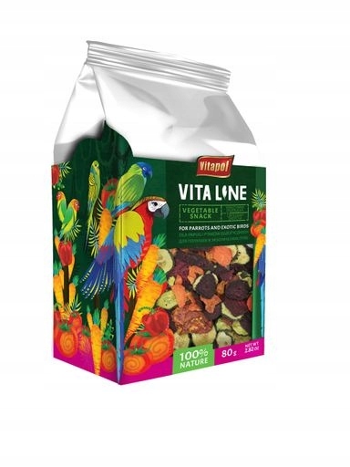 5 x Vitapol Vitaline Zeleninová svačinka pro papoušky 80 g