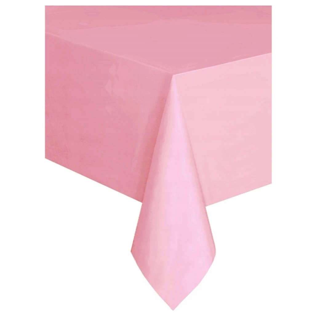 Obrus na Urodziny Pastelowy Różowy 137x274cm Motyw gładki