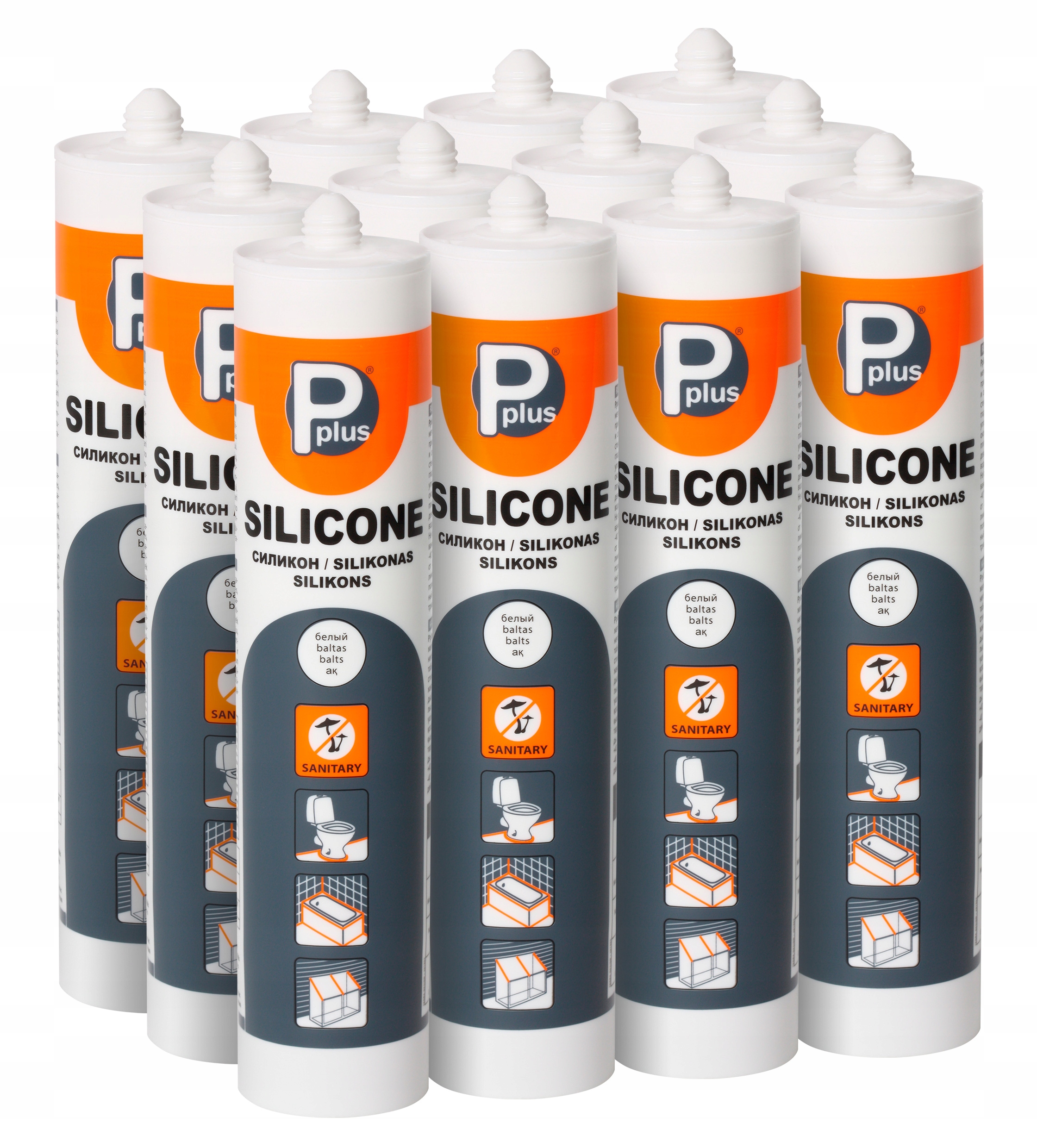 

Silikon sanitarny PPlus biały 280 ml x 20szt.