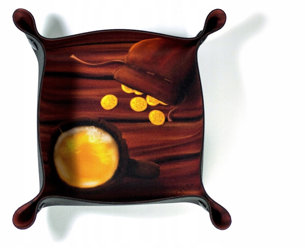 DICE TRAY TACKA NA KOŚCI STÓŁ W KARCZMIE 22X22CM Liczba ścian 4