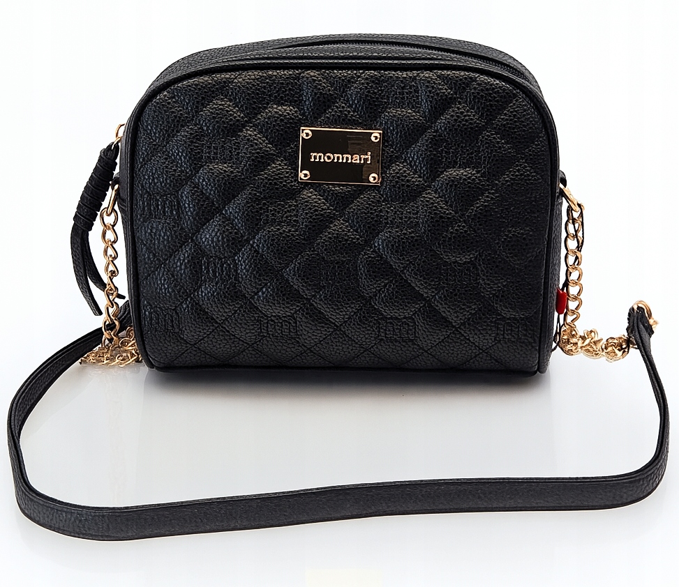 Kabelka Přes Rameno kabelka Monnari BAG4740-020 Crossbody Prošívaná Černá Eko kůže