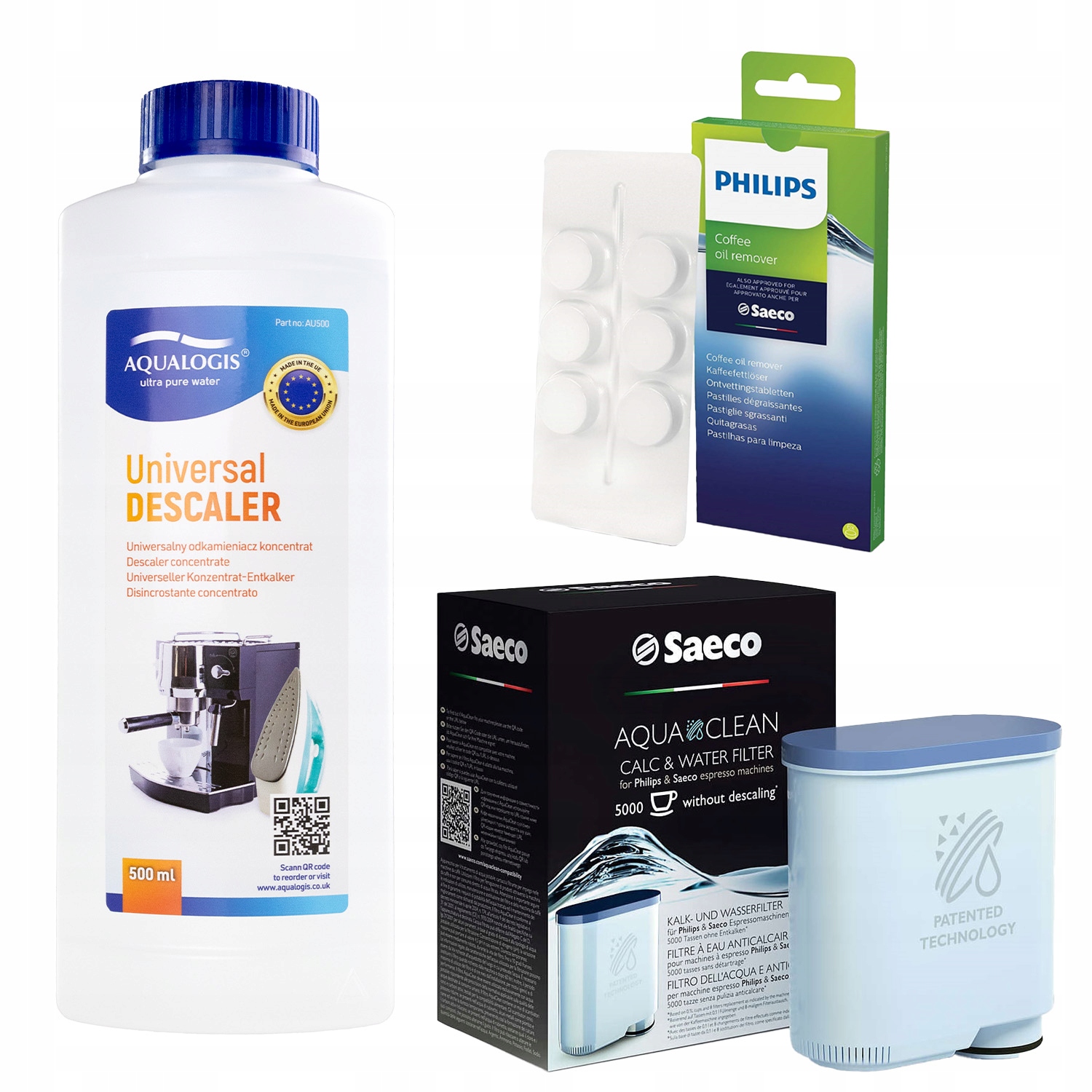 Filtr do kávovaru Saeco Aquaclean CA6903 Odvápňovač 500 ml tablety