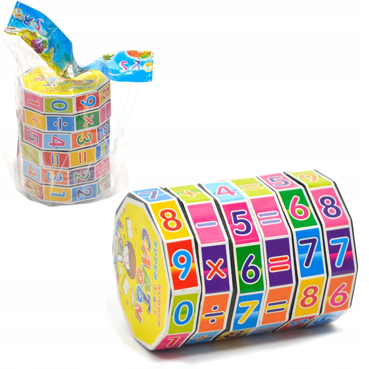 895287 UKŁADANKA EDUKACYJNA WALEC DODAWALEC TUBA M