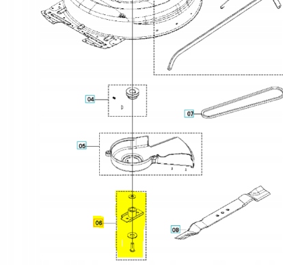 

Adapter noża Husqvarna LC151/S, LB256SP