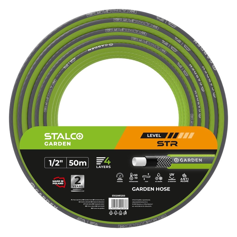 Hadice Str 1/2″ 50 m Stalco Garden Vyztužená 4-VRSTVÁ S102081250