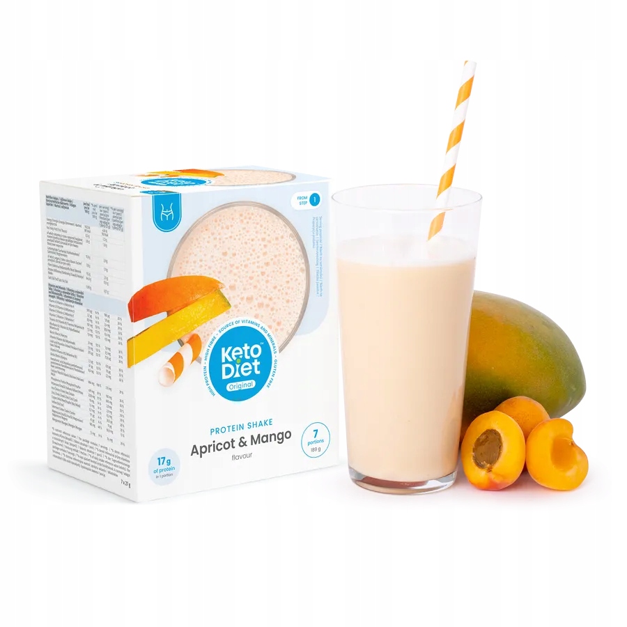 Levně Keto Shake proteinový příchuť meruňka a mango (7 porcí) KetoDiet