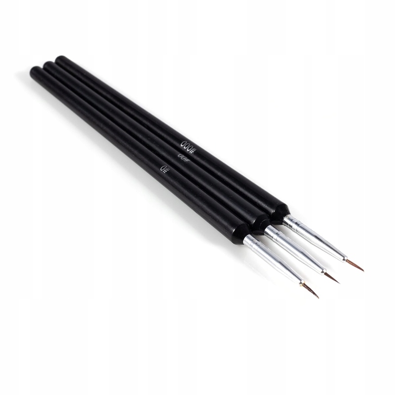 

Pędzelki Do Zdobień Drewniane Czarne Nr 0, 00, 000