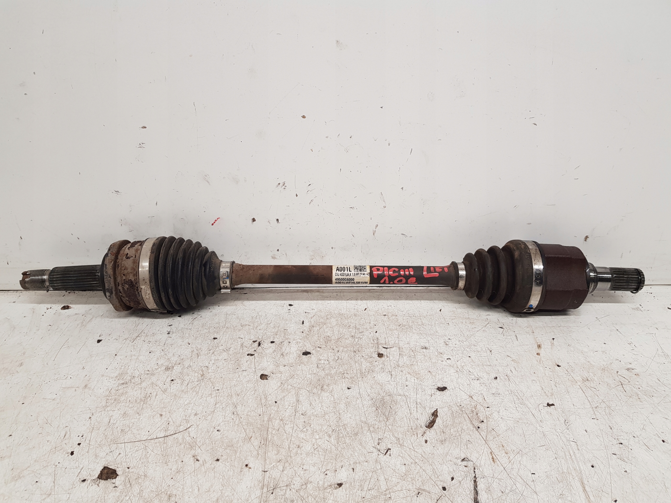 KIA PICANTO III semi-axis left 1,0 49500-G6000 2017