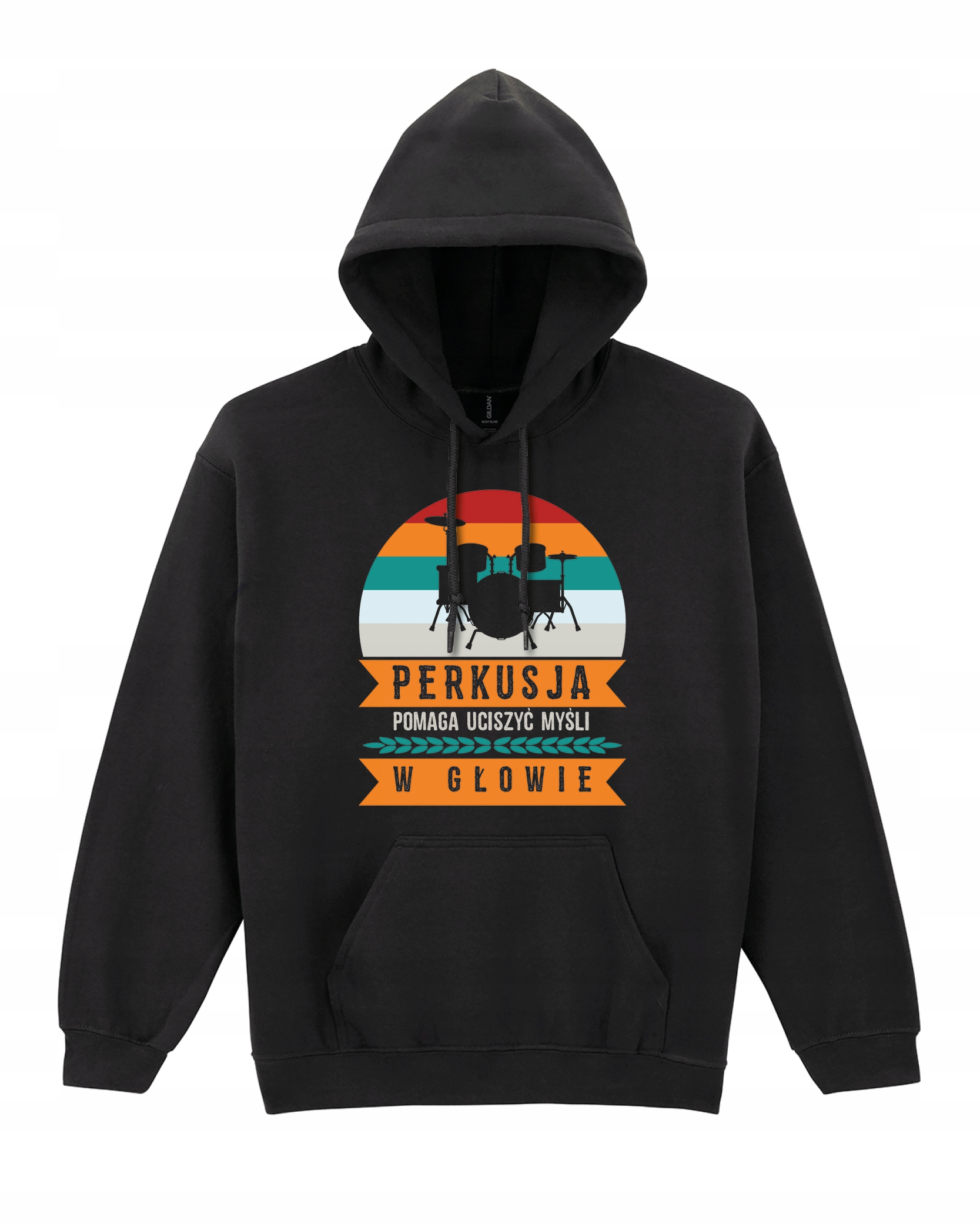 Mikina Perkuse pomáhá utišit myšlenky Směšná Zábavná Humor Černá L