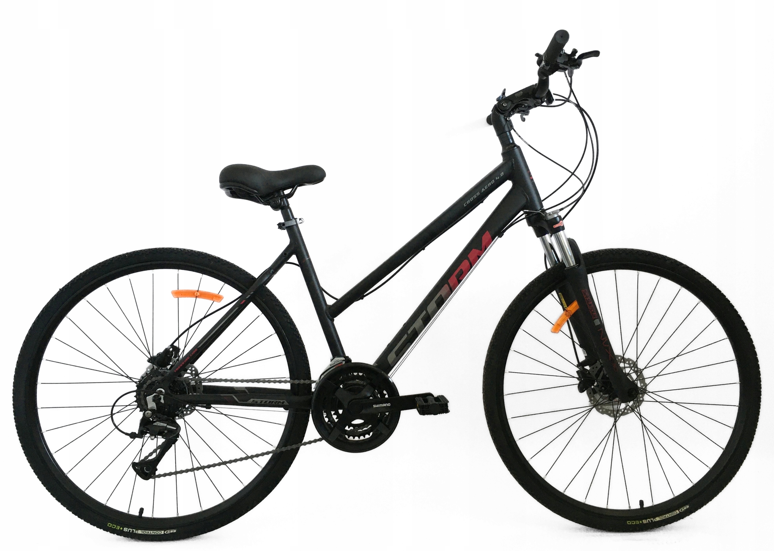 Rower Storm Cross Aero 4.0 Lady czarny/czerwony 19